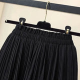 Znbbw Chiffon Pleated Skirts Women Summer Fashion Korean Elastic Waist Casual Mini Skirts Y2K Loose Beach All-Match Streetwear