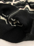 Znbbw Women Black Gothic Striped Cardigan Knit Two-tone Sweater 90s Harajuku Korean Vintage Long Sleeve Jumper Sweaters 2000s Clothes