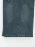 Znbbw TRAF Women Denim Dress Back With Zipper Spring Elegant Dresses For Women Round Neck Dress