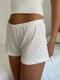 Znbbw Thick Ribbed Cotton Shorts Women Casual Contrast Patchwork High Waist Sweatshorts Summer Y2k Streetwear Slim Short Pants