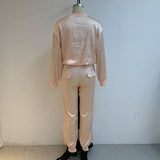 Znbbw Sets For Women 2 Pieces Autumn Fashion Casual Solid Round Neck Long Sleeves Pullovers Pants Sets With Pockets Streetwear