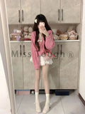 Znbbw Kawaii Sweet 3 Piece Set Women Patchwork Vintage Lolita Mini Skirt Suit Female Korean Fashion Casual Set 2024 Winter