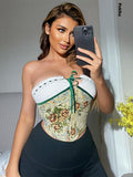 znbbw Strapless Bandage Crop Top For Women Summer 2023 Elegant Fashion Sleeveless Backless Corset Vest Tops Club Party Clothes