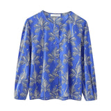 Znbbw Print Women Pants Sets Lapel Half Sleeve Single Breasted Shirt Drawstring Wide Leg Pant Female 2024 Spring Loose Outfit