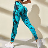 Znbbw Dye Seamless Leggings Women for Gym Yoga Pants Push Up Workout Sports Leggings High Waist Tights Ladies Fitness Clothing