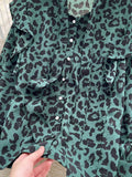Znbbw WomenEuropean American Retro Leopard Print Blouse Female Loose Thin Lantern Sleeve Blusa All-match Chiffon Shirt KK1761