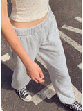 Znbbw Simple Casual Sport Pants Women Autumn Cotton Elastic High Waist Loose Harem Pants Vintage Streetwear Basic Sweatpants Y2k