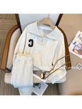 znbbw Women 2 Piece Grey Sweatshirt Tracksuit Set Zipper Sporty Pullover Coat Top Elastic Waist Wide Leg Jogger Oversized Pant 2023