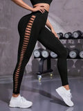 Znbbw Hollow Black Seamless Leggings Women Fitness Leggings Gym Yoga Pants High Waist Yoga Pants Sports Female Clothing