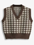 Znbbw Autumn New Sweater Vest Women's Loose Knitted Vest Women's Top sleeveless v neck