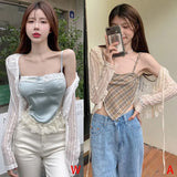 Znbbw Shirt Korean Summer Cardigan Sunscreen Casual Long Sleeves Short Shirts Sun Protection Clothing