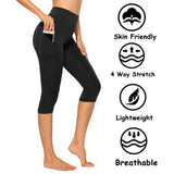 Znbbw Shorts Cropped Pants Women Fitness Nudity High Waist Hip Lift Running Yoga Side Pockets Tights Quick Dry Gym Sportswear