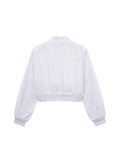 Znbbw TRAF Summer Women Suits 2023 Long Sleeve Zipper Loose Bomber Jacket Crop Top Female Cargo Mini Skirt 2 Piece Sets Y2K
