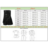 Znbbw Mens Fashion Classical Pu Leather Patckwork A-line Skirts Casual Retro Scottish Style Solid Pocket Pleated Skirt Toddler Indoor