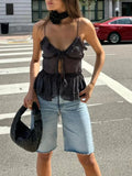 Znbbw Tie Front Tops For Women Halterneck Crop Cami Bandage Open Front Backless Sleeveless Tank Top Summer Clothing