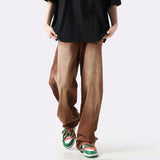 Znbbw Men Jeans Spring Autumn Wide Leg Pants Harajuku Straight Casual Loose Jeans Fashion Women Trousers Daily Streetwear Clothing