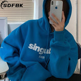 Znbbw Women Oversized Hoodies Casual Streetwear Harajuku Pullover Grey Vintage Long Sleeve Hip Hop Ladies Tops Autumn Women Clothing