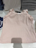 Znbbw Pink Striped Bow Tank Tops Sweet Lace Trim Sleeveless Cotton Summer Y2k Clothes Women Casual Vintage Cute Slim Crop Top