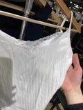 Znbbw White Lace Bow Crop Top Women Cotton Sleeveless Summer Hollow Out Tank Tops Female Preppy Style Sweet Slim Camisoles Y2k