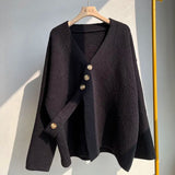 Znbbw women's jacket design small autumn winter high-quality soft loose long thick knit cardigan long sleeve sweater cardigan