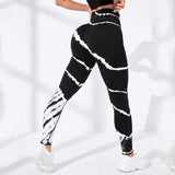 Znbbw 3D Print Tie Dye Sports Pants Women Seamless Leggings High Waist Fitness Push Up Leggings Gym Clothing Workout Tights