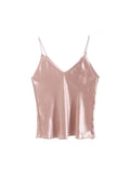 Znbbw TRAF 2023 Sexy V-Neck Solid Satin Woman Camis Tank Tops Sleeveless Summer Casual Camis Tops For Women