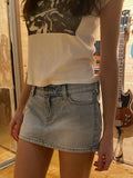 Znbbw Blue Low Waist Denim Skirts Casual Chic Pockets A-line Summer Mini Skirts Women Y2k Streetwear Harajuku Slim Faldas 2024