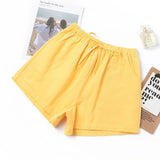 Znbbw Women Cotton Linen Shorts Summer Korean Casual Streetwear Loose Sport Shorts All Match High Waist Female Wide Leg Pants