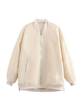 Znbbw TRAF 2023 Spring Warm Jacket Women Outerwear With Zipper Bomber Jacket Coat Women Thicken Coat Top Women
