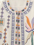 Znbbw TRAF Embroidered Vest Cardigan For Women Vintage National Style Patchwork Sleeveless Top 2023 Open Waistcoat