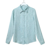 Znbbw Women Shirts And Blouses Fashion Chic Jacquard Blouse Elegant Office Lady OL Soft Draped Satin Shirt Casual Basic Tops Women
