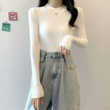 Znbbw Turtleneck Sweater Winter Pullover Knitted Basic Top Elastic Fall Slim Ladies Jumper Casual Long Sleeve Female Sweater