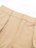 Znbbw TRAF Summer Fashion Women Cargo Shorts Skirts Asymmetric High Waist Zipper Big Pockets Skorts Female TRAF Short Pants