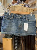 Znbbw Striped Denim Mini Skirts Casual Chic Pockets Sexy Low Rise A-line Skirts Women Y2k Streetwear Summer Slim Faldas 2024
