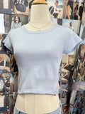Znbbw Cotton Solid Slim Crop Top Women Casual Harajuku Round Neck Short Sleeve T Shirt Female Y2k Streetwear Summer Basic Tees