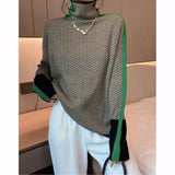 Znbbw Sweater European Stock High-end Quality Color Colored Characters Wool Bottoming Shirt Female Autumn And Winter Sweater