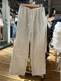 Znbbw Striped Drawstring Sport Pants Women Autumn Cotton Casual High Waist Wide Leg Pants Female Streetwear Loose Trousers Y2k