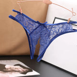 Znbbw Women Lace Panties Sexy Crotchless Underwear Erotic Panties Transparent Lingerie Perspective Female G-string Embroidered Thongs