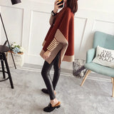 Znbbw Women Pullover Female Sweater Fashion Autumn Winter Shawl Warm Casual Loose Knitted Tops