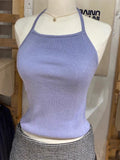 Znbbw Vintage Knitted Slim Camis Women Simple Summer Sexy Backless Cotton Lace-up Crop Top Sweet Cute Sleeveless Y2k Tank Tops