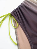 Znbbw TRAF Bikini Sexy Camis Straps Tulle Print Bodysuit Women Tops Folds Bodycon Rompers Female Casual Party Summer Bodysuits