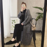 Znbbw Cardigan Female 2024 Korean Spring and Autumn New Sweater Coat Women Loose Medium Length Versatile Knitted Cardigan