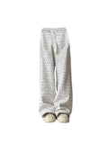 Znbbw Women's Apricot Print Pants Baggy Harajuku Streetwear Fashion Y2k High Waist Oversize Pants Vintage Wide Trousers 2000s Clothes