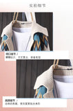 Znbbw female autumn and winter knitted button jacquard pocket long sleeve knitted cardigan women commuter art sweater coat