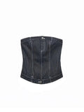 Znbbw TRAF Women Sexy Tanks Women Tops Striped Camis Sleeveless Female Tank Back With Zipper Tops