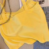 Znbbw Streetwear Women Sexy Camis American Style Casual Letter Print Crop Tops Summer Fashion Female Party Tanks New