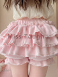 Znbbw Lolita Kawaii Short Pants Women Bow Pleated Sweet Shorts Female Korean Fashion Elegant Casual Y2k Cute Shorts 2024