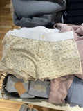 Znbbw Thick Ribbed Cotton Shorts Women Casual Contrast Patchwork High Waist Sweatshorts Summer Y2k Streetwear Slim Short Pants