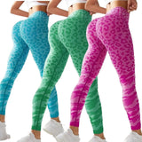 Znbbw Women Leopard Seamless Leggings High Waist Lifting Hip Honey Peach Fitness Leggings Running Sports Quick Drying Yoga Pants