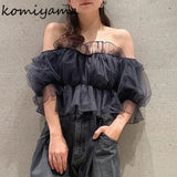 Znbbw Slash Neck Shirts Blouses Feminino sexy Off Shoulder Blusas Mujer Aesthetic Shirt Tops Spring Summer Clothes Women